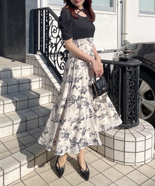 「abc une face」 ドッキングワンピース FREE ブラック レディース_画像4