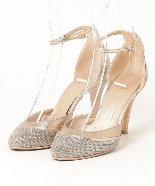 ⭐️マ⭐️【未使用品】DIANA クリアヒールサンダル 25.5cmゴールド DIANA（ダイアナ） ヒールサンダル 22.5cm ゴールド レディース