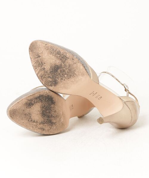 【美品】DIANA クリアヒールサンダル 25.5cmゴールド　即購入歓迎！ DIANA（ダイアナ） ヒールサンダル 22.5cm ゴールド レディース