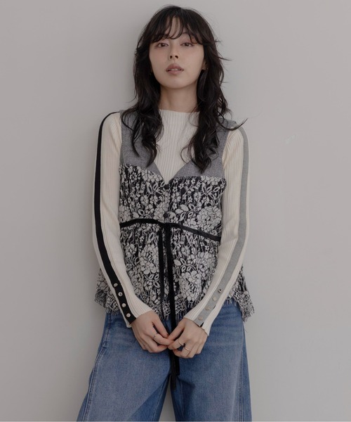 Eimee Law（エイミーロウ） キャミソール ベロアレース ペプラム