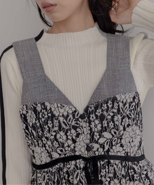 エイミーロウ　ベロアレース ペプラムビスチェキャミソール Eimee Law（エイミーロウ） キャミソール ベロアレース ペプラム