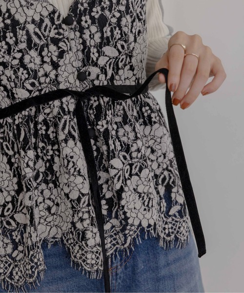 Eimee Law（エイミーロウ） キャミソール ベロアレース ペプラム