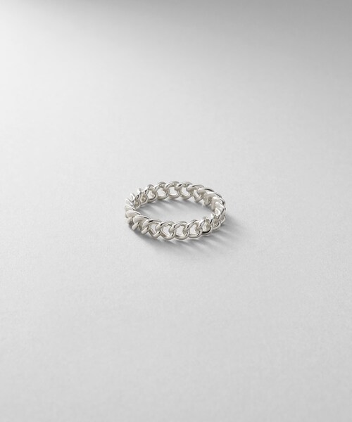 ココシュニックピンキーリング指輪2品セット COCOSHNIK（ココシュニック） 指輪 リング シルバー カーブチェーン