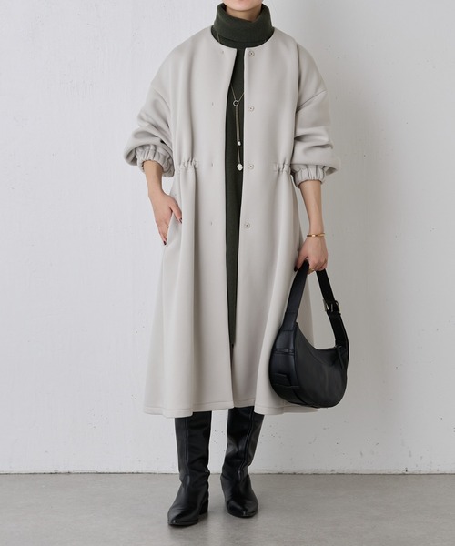 BEARDSLEY（ビアズリー） ノーカラーコート FREE ベージュ レディース