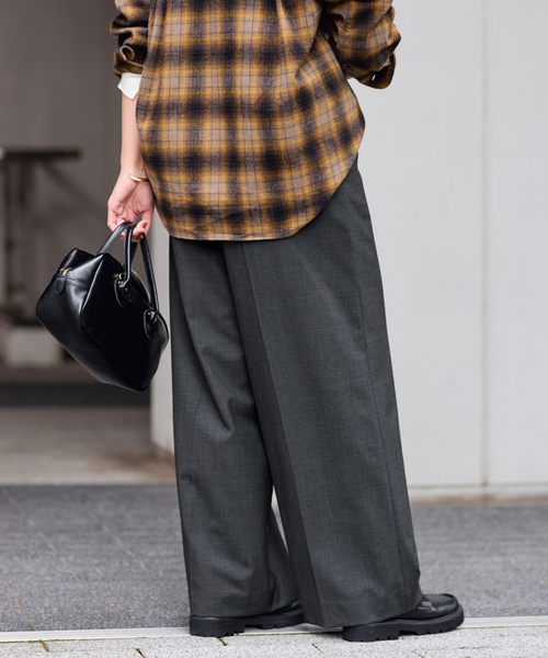 FRAMeWORK（フレームワーク） スラックス パンツ TWラップパンツ