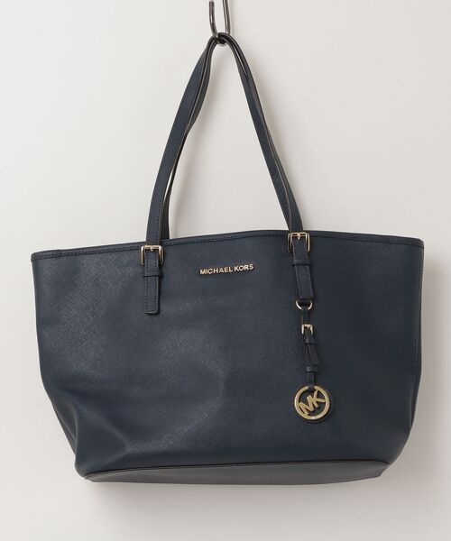MICHAEL KORS（マイケルコース） ワンポイントトートバッグ - ネイビー