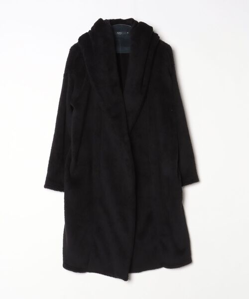 MOUSSY 黒ロングコート AZUL BY MOUSSY（アズールバイマウジー） コート MEDIUM ブラック