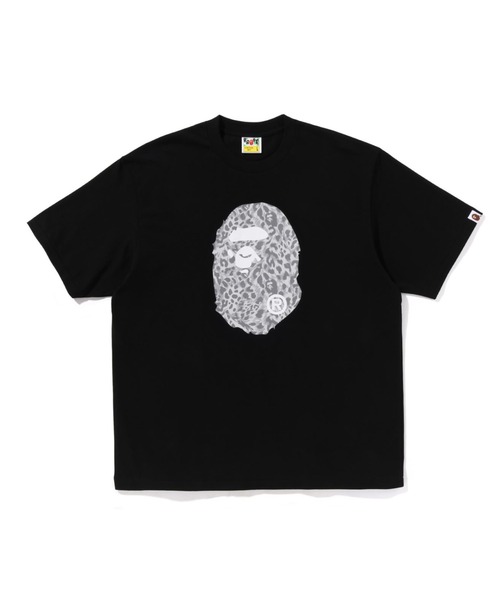 A BATHING APE レオパードTシャツ 黒 A BATHING APE（アベイシングエイプ） tシャツ WILD LEOPARD PATTERN
