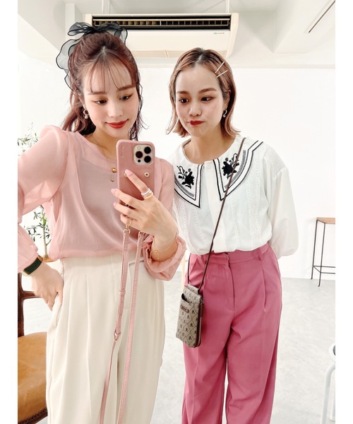 「jumelle」 長袖ブラウス FREE ピンク レディース_画像2