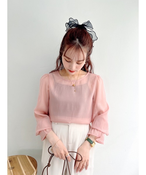 「jumelle」 長袖ブラウス FREE ピンク レディース_画像3