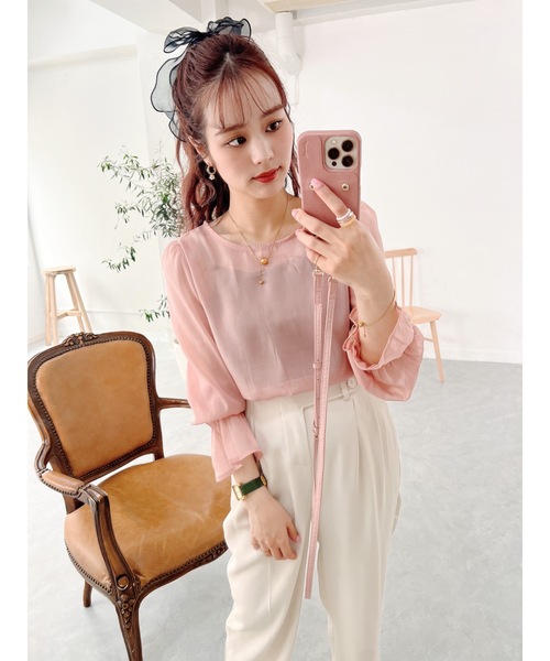 「jumelle」 長袖ブラウス FREE ピンク レディース_画像4