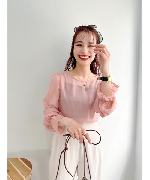 「jumelle」 長袖ブラウス FREE ピンク レディース_画像6