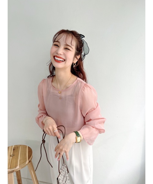 「jumelle」 長袖ブラウス FREE ピンク レディース_画像7