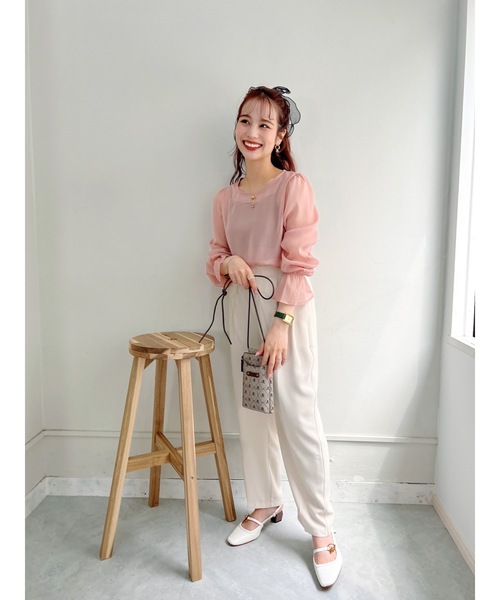 「jumelle」 長袖ブラウス FREE ピンク レディース_画像9