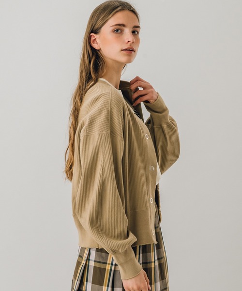 マルニ MARNI カーディガン リボン ウール カシミヤ混 38 ベージュ  