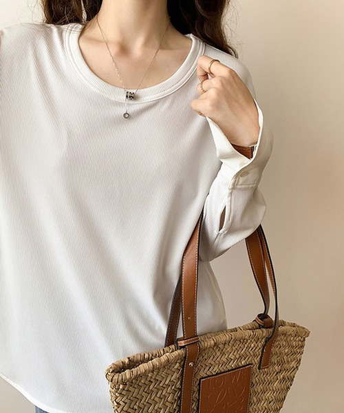 「meJane」 長袖カットソー FREE ホワイト レディース_画像4