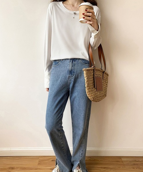 「meJane」 長袖カットソー FREE ホワイト レディース_画像5