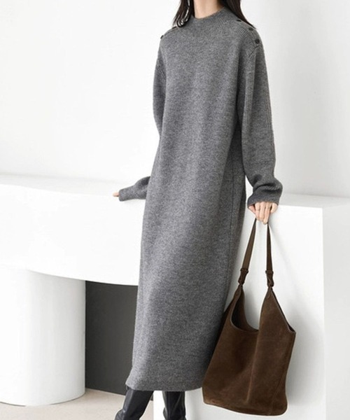 CADBURY（キャドバリー） ワンピース プチハイネックリブニット