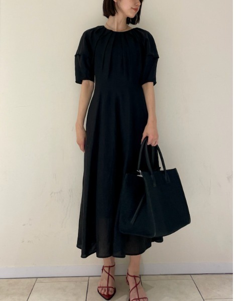 「Mila Owen」 7分袖ワンピース 0 ベージュ レディース_画像3