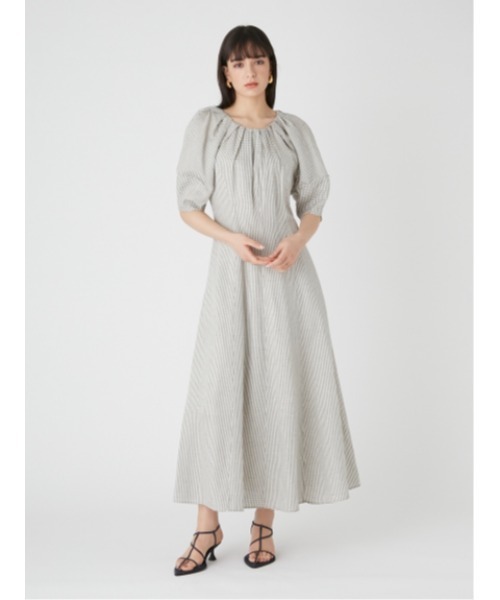 「Mila Owen」 7分袖ワンピース 0 ベージュ レディース_画像5