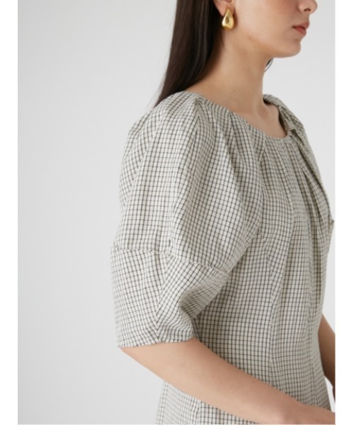 「Mila Owen」 7分袖ワンピース 0 ベージュ レディース_画像9