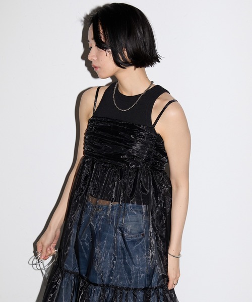 「leimn」 キャミソールワンピース M サックスブルー レディース_画像2