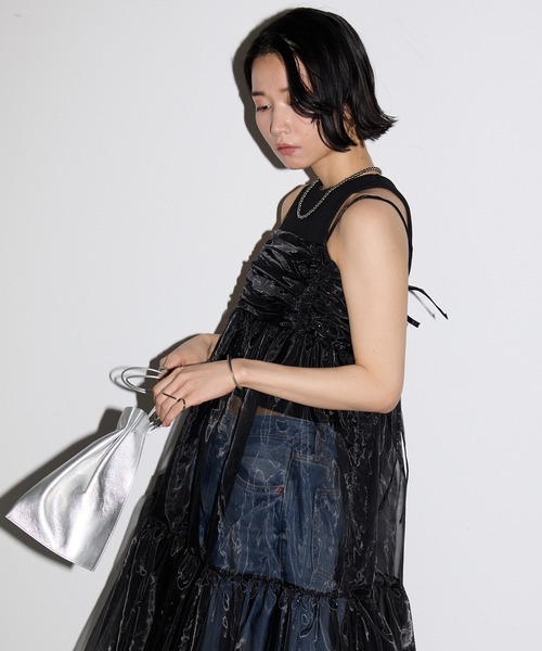 「leimn」 キャミソールワンピース M サックスブルー レディース_画像4