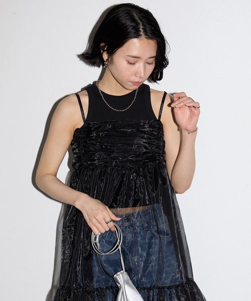 「leimn」 キャミソールワンピース M サックスブルー レディース_画像5