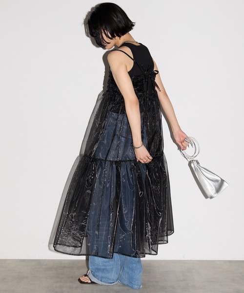 「leimn」 キャミソールワンピース M サックスブルー レディース_画像7