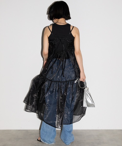 「leimn」 キャミソールワンピース M サックスブルー レディース_画像9