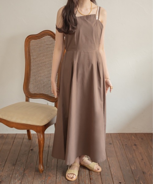 「Ambre Neige」 キャミソールワンピース FREE ライトベージュ レディース_画像2