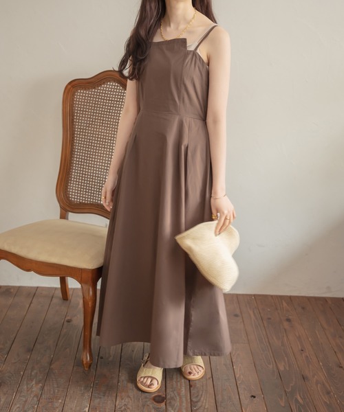 「Ambre Neige」 キャミソールワンピース FREE ライトベージュ レディース_画像3