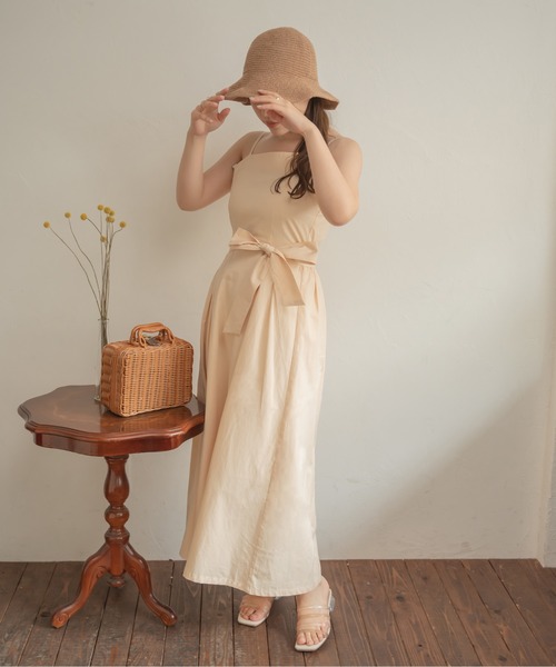 「Ambre Neige」 キャミソールワンピース FREE ライトベージュ レディース_画像6