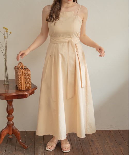 「Ambre Neige」 キャミソールワンピース FREE ライトベージュ レディース_画像7
