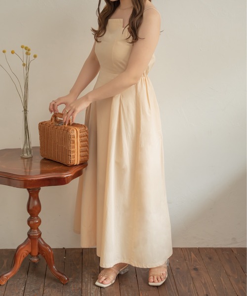 「Ambre Neige」 キャミソールワンピース FREE ライトベージュ レディース_画像8