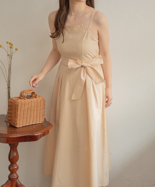 「Ambre Neige」 キャミソールワンピース FREE ライトベージュ レディース_画像9