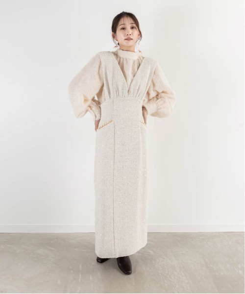 「RANDA」 サロペットスカート 0 ホワイト レディース_画像4