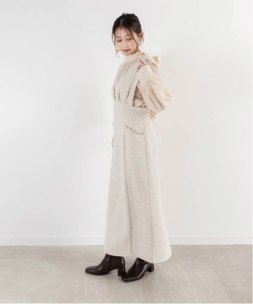 「RANDA」 サロペットスカート 0 ホワイト レディース_画像10