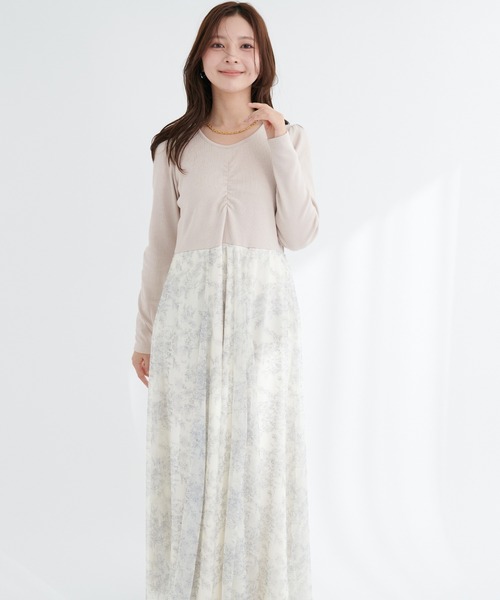 natural couture ワンピース 花柄チュールワンピース : ZOZOTOWN Yahoo