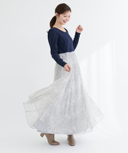 natural couture ワンピース 花柄チュールワンピース : ZOZOTOWN Yahoo