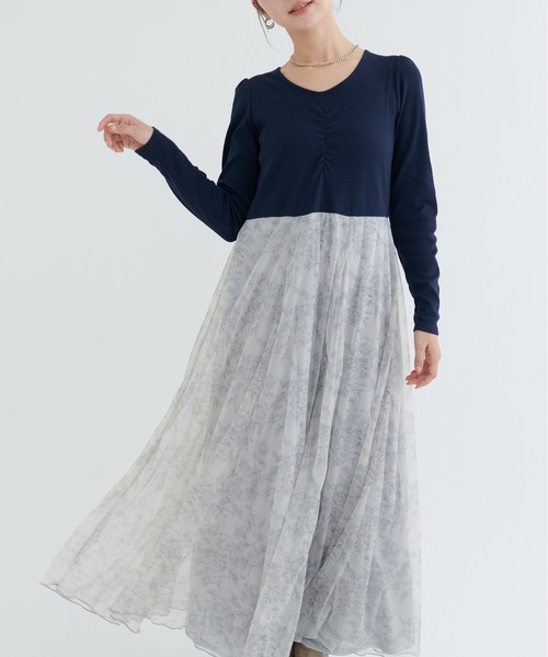 natural couture ワンピース 花柄チュールワンピース : ZOZOTOWN Yahoo