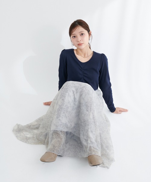 natural couture ワンピース 花柄チュールワンピース : ZOZOTOWN Yahoo