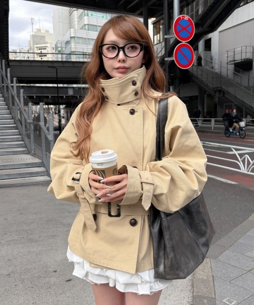 Ray Cassin（レイカズン） トレンチコート コート ショート丈ルーズ
