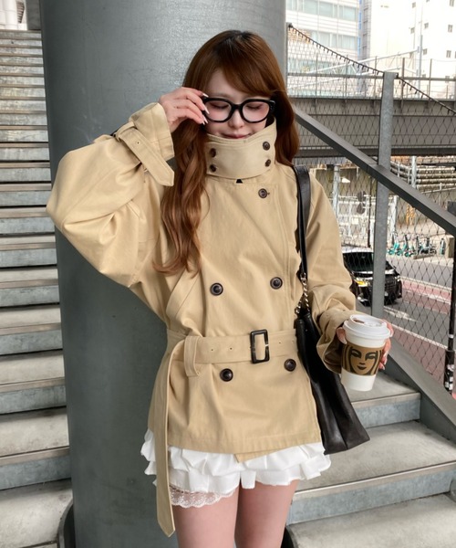 Ray Cassin（レイカズン） トレンチコート コート ショート丈ルーズ