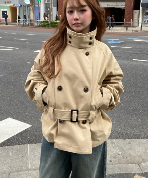 Ray Cassin（レイカズン） トレンチコート コート ショート丈ルーズ