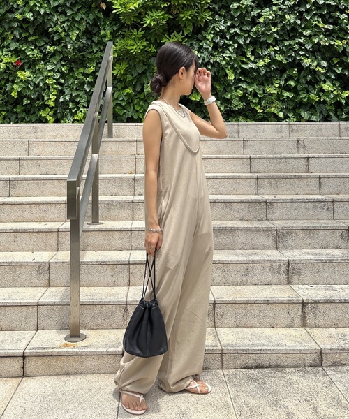 「ISOOK」 オールインワン FREE ブラック レディース_画像5