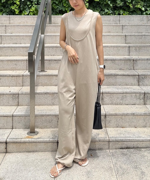 「ISOOK」 オールインワン FREE ブラック レディース_画像6