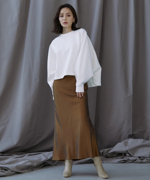 「anuans」 ロングスカート MEDIUM ブラウン系その他 レディース_画像3