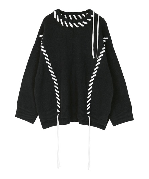 「miette」 長袖ニット FREE ブラック レディース_画像3