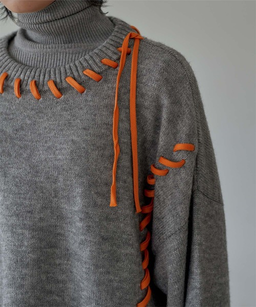 「miette」 長袖ニット FREE ブラック レディース_画像8